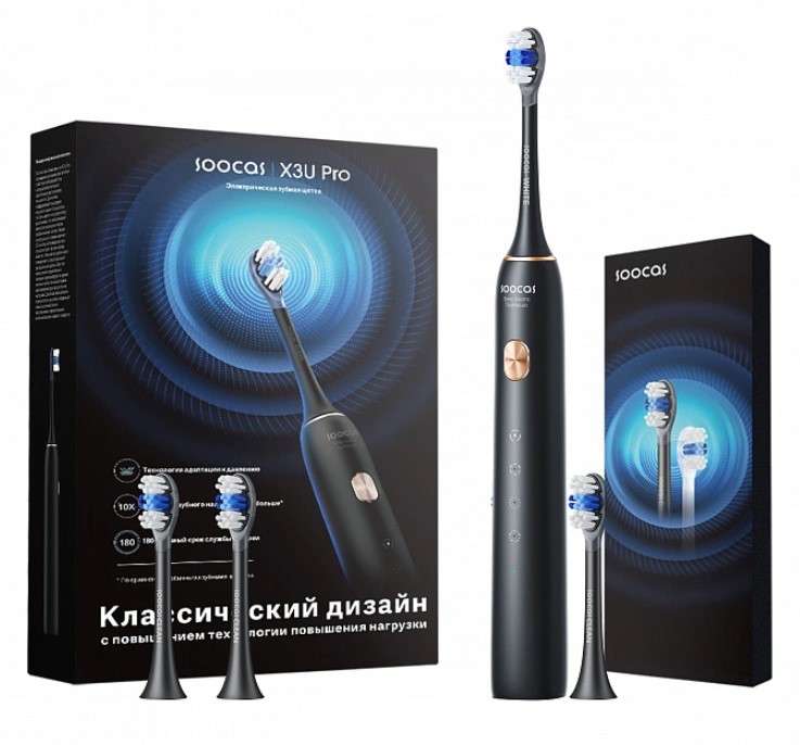 Картинка Зубная щетка Xiaomi Soocas X3U Pro Black Картинка Зубная щетка Xiaomi Soocas X3U Pro Black