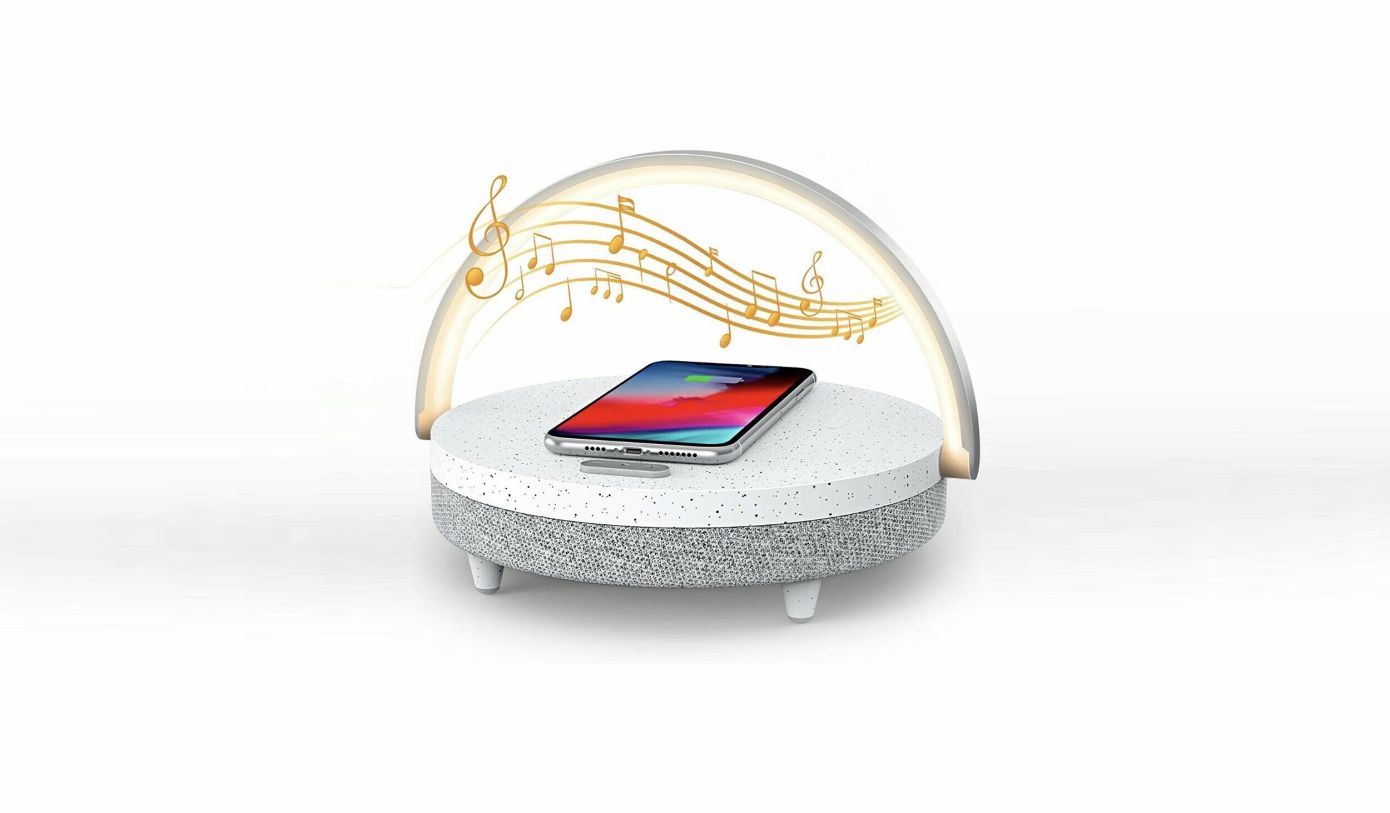 Цена Настольная лампа-колонка Xiaomi Ezvalo Wireless Charging Music Desk Light Цена Настольная лампа-колонка Xiaomi Ezvalo Wireless Charging Music Desk Light