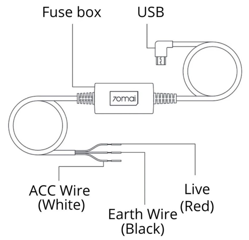Цена Кабель режима парковки 70mai Midrive UP02 Hardware Kit Цена Кабель режима парковки 70mai Midrive UP02 Hardware Kit