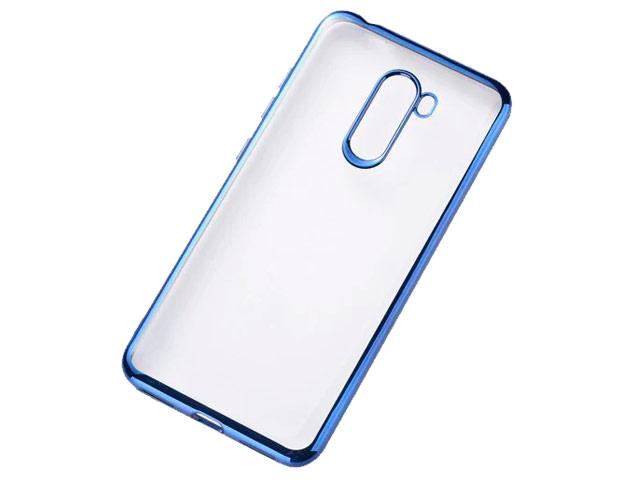 Фото Чехол Yotrix GlitterSoft для Xiaomi Pocophone F1 (синий. гелевый) Фото Чехол Yotrix GlitterSoft для Xiaomi Pocophone F1 (синий. гелевый)