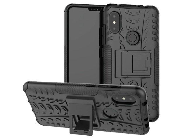 Фото Чехол Yotrix Shockproof case для Xiaomi Redmi Note 6 (черный, пластиковый) Фото Чехол Yotrix Shockproof case для Xiaomi Redmi Note 6 (черный, пластиковый)