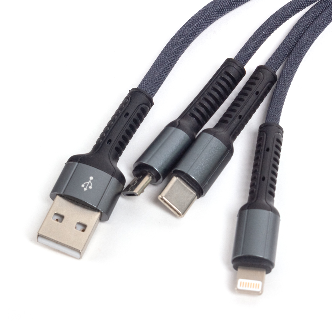 Кабель LDNIO LC93 3-in-1 Grey 1.2 m (40937)