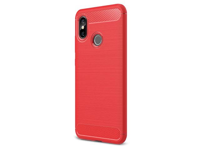 Чехол Yotrix Rugged Armor для Xiaomi Mi 8 (красный. гелевый)