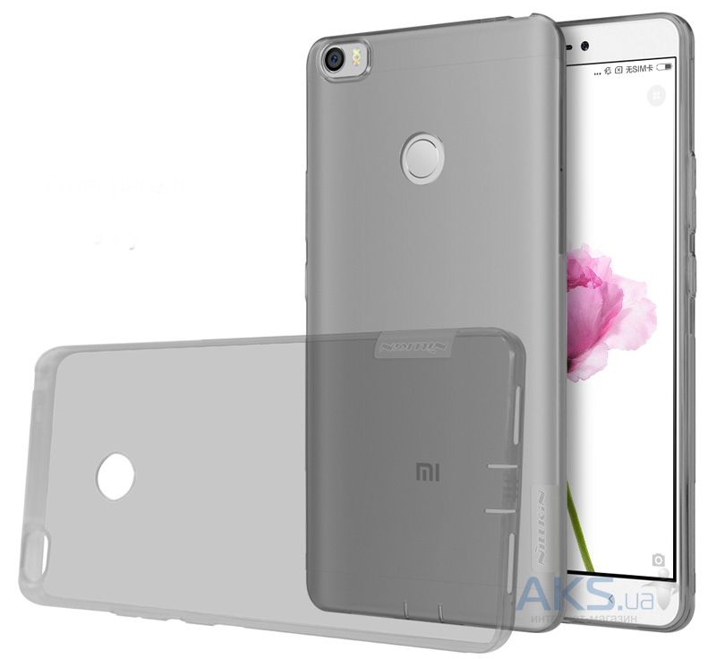 Фото Чехол Silicone trasparent case для Mi Max (Grey) Фото Чехол Silicone trasparent case для Mi Max (Grey)
