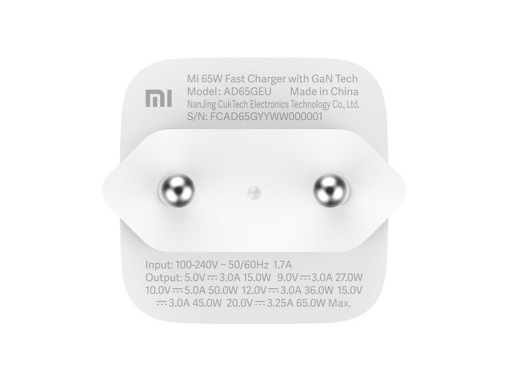 Купить Универсальное ЗУ Xiaomi GaN 65W Fast Charger Купить Универсальное ЗУ Xiaomi GaN 65W Fast Charger