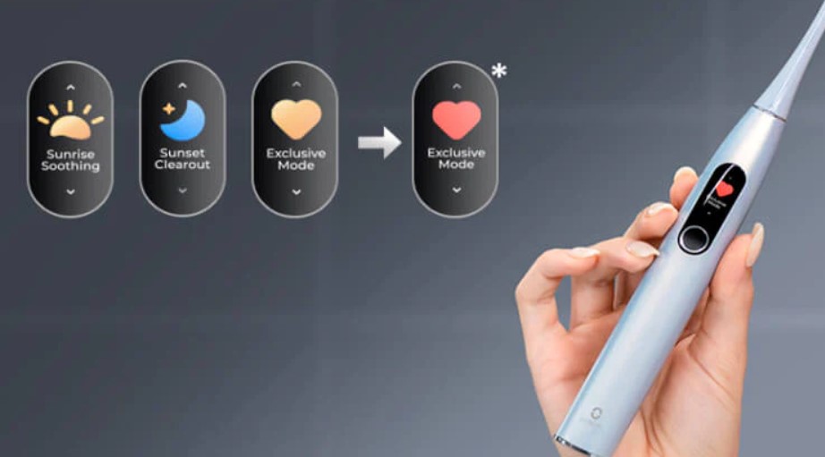 Картинка Зубная щетка Xiaomi Oclean X Pro Digital Silver Картинка Зубная щетка Xiaomi Oclean X Pro Digital Silver
