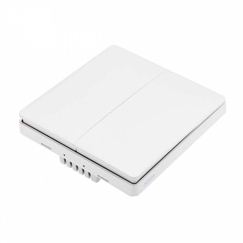 Картинка Выключатель двухклавишный Aqara Wall Switch (QBKG03LM) Картинка Выключатель двухклавишный Aqara Wall Switch (QBKG03LM)