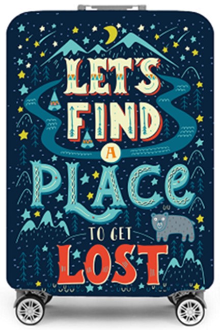 Фото Чехол для чемодана 28' Travelsky Lets Get Lost L Фото Чехол для чемодана 28' Travelsky Lets Get Lost L