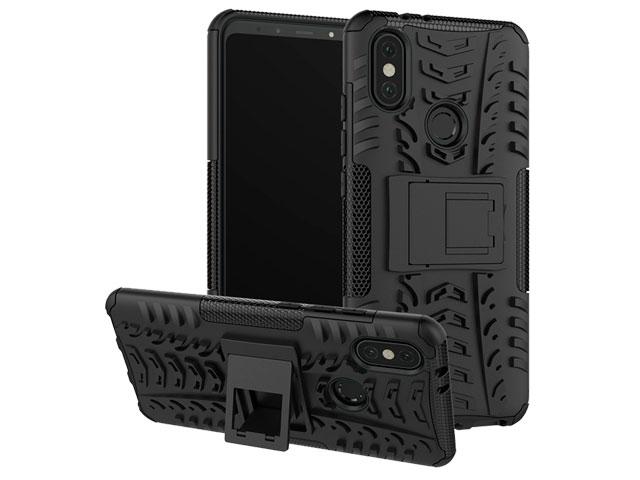 Фото Чехол Yotrix Shockproof case для Xiaomi Mi A2 (черный. пластиковый) Фото Чехол Yotrix Shockproof case для Xiaomi Mi A2 (черный. пластиковый)