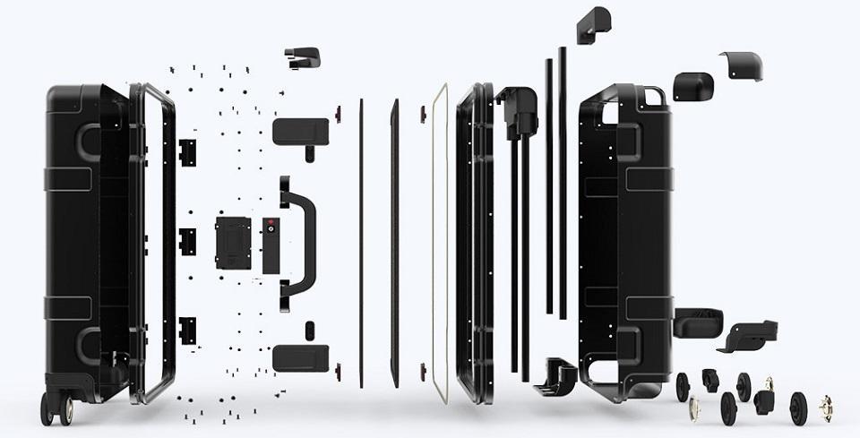 Чемодан Xiaomi NinetyGo Smart Metal Suitcase Fingerprint Unlock 20" Black Казахстан Чемодан Xiaomi NinetyGo Smart Metal Suitcase Fingerprint Unlock 20" Black Казахстан