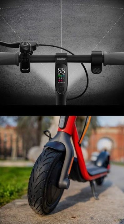 Фотография Электросамокат Xiaomi Ninebot KickScooter D18U Black-Red Фотография Электросамокат Xiaomi Ninebot KickScooter D18U Black-Red