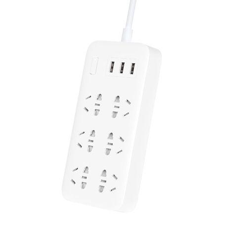 Фотография Удлинитель Mi Power Strip 6 розеток и 3 USB порта White