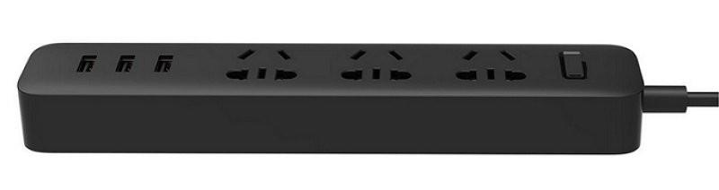 Фотография Удлинитель Mi Power Strip 3 розетки и 3 USB порта Black Фотография Удлинитель Mi Power Strip 3 розетки и 3 USB порта Black