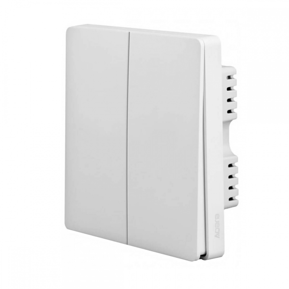 Фото Выключатель двухклавишный Aqara Wall Switch (QBKG03LM) Фото Выключатель двухклавишный Aqara Wall Switch (QBKG03LM)