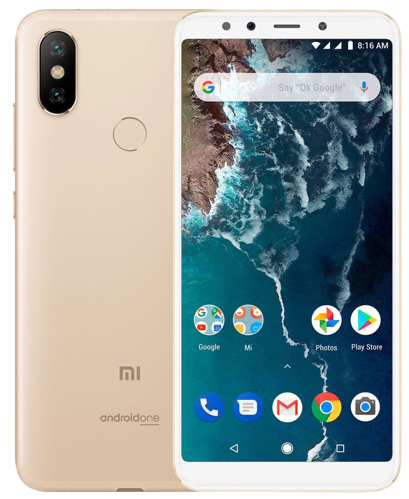 Фото Смартфон Xiaomi Mi A2 128Gb Gold Фото Смартфон Xiaomi Mi A2 128Gb Gold