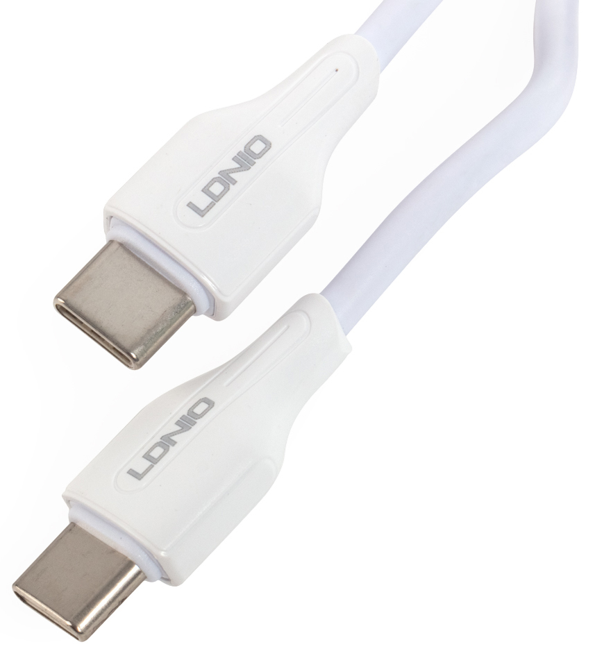 Кабель LDNIO LC122-C 65W Type-C/Type-C White 2.0 m (91335)
