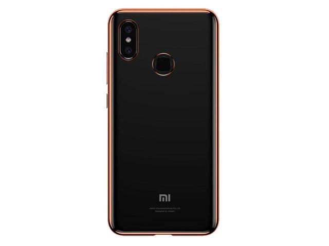 Чехол Yotrix GlitterSoft для Xiaomi Mi 8 (золотистый. гелевый)