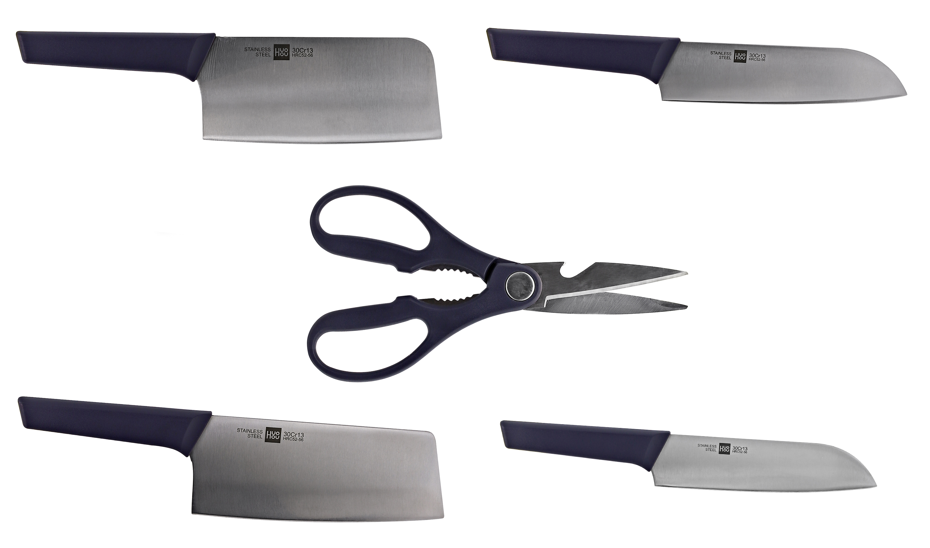 Картинка Набор ножей Xiaomi Huo Hou Fire Kitchen Steel Knife Set 6 pcs. (HU0057) Картинка Набор ножей Xiaomi Huo Hou Fire Kitchen Steel Knife Set 6 pcs. (HU0057)