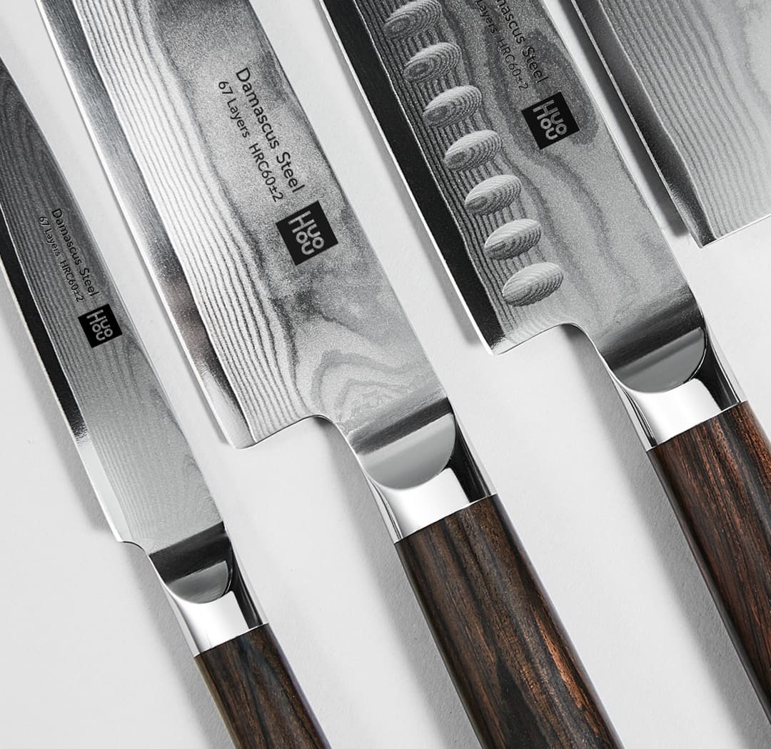 Картинка Набор ножей Xiaomi Huo Hou Damask Steel Knife Set 5 pcs. (HU0073) Картинка Набор ножей Xiaomi Huo Hou Damask Steel Knife Set 5 pcs. (HU0073)