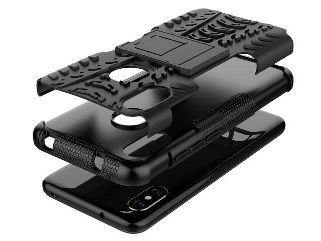 Фотография Чехол Yotrix Shockproof case для Xiaomi Redmi 6 pro (черный. пластиковый) Фотография Чехол Yotrix Shockproof case для Xiaomi Redmi 6 pro (черный. пластиковый)