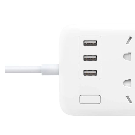 Картинка Удлинитель Mi Power Strip 6 розеток и 3 USB порта White