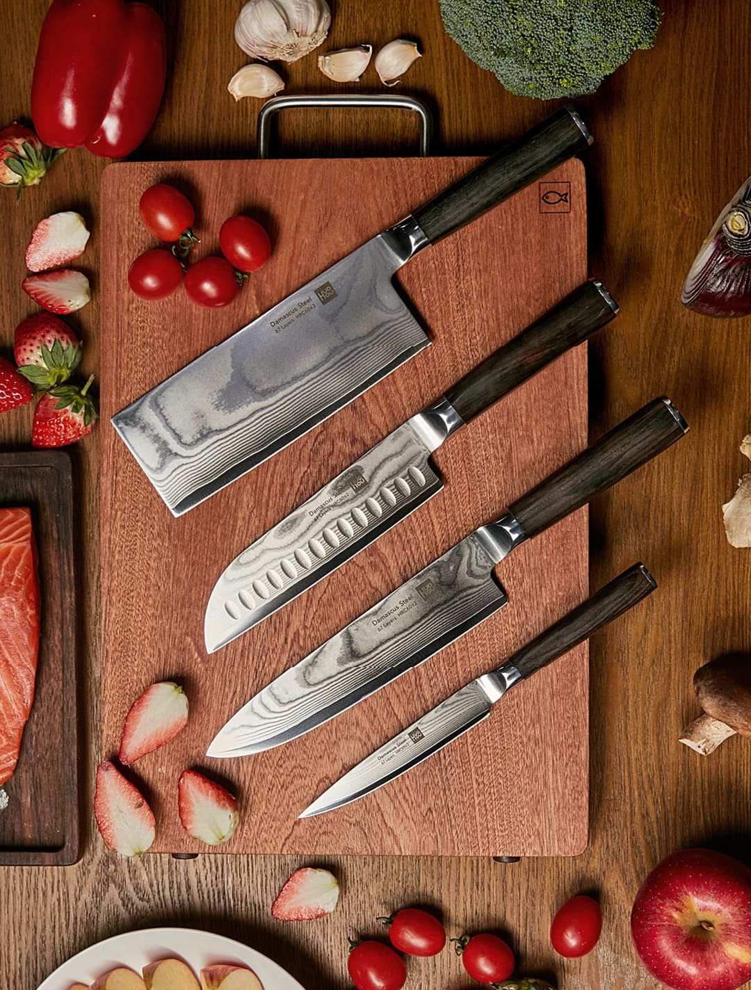Набор ножей Xiaomi Huo Hou Damask Steel Knife Set 5 pcs. (HU0073) Казахстан Набор ножей Xiaomi Huo Hou Damask Steel Knife Set 5 pcs. (HU0073) Казахстан