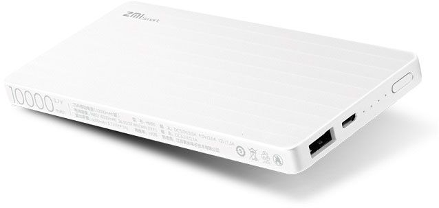 Картинка Xiaomi ZMI Power bank 10000 mAh White Картинка Xiaomi ZMI Power bank 10000 mAh White