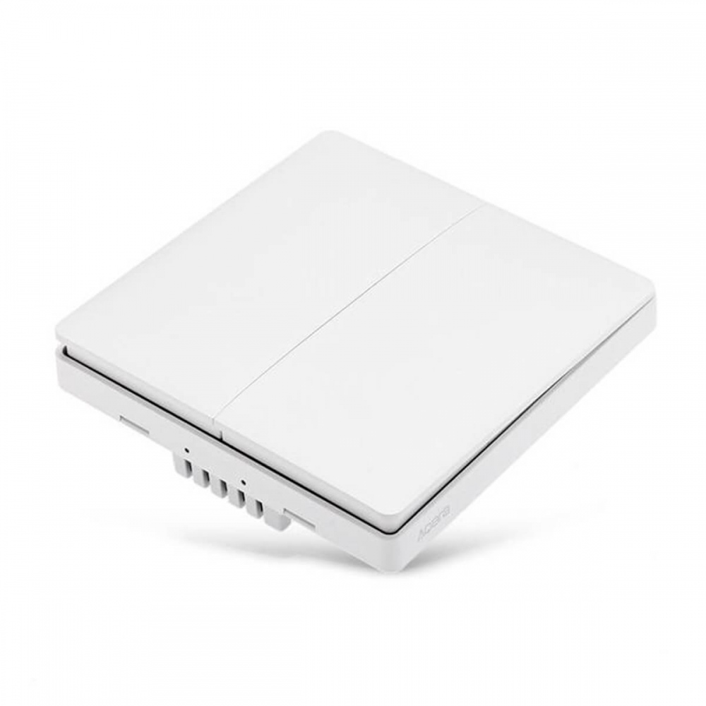 Цена Выключатель двухклавишный Aqara Wall Switch (QBKG03LM) Цена Выключатель двухклавишный Aqara Wall Switch (QBKG03LM)