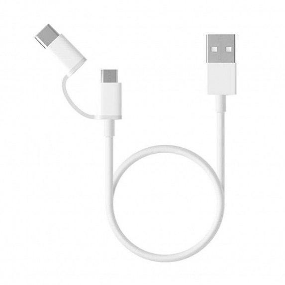 Фотография Кабель Xiaomi Mi 2-in-1 USB (Micro USB to Type C) 30cm Фотография Кабель Xiaomi Mi 2-in-1 USB (Micro USB to Type C) 30cm