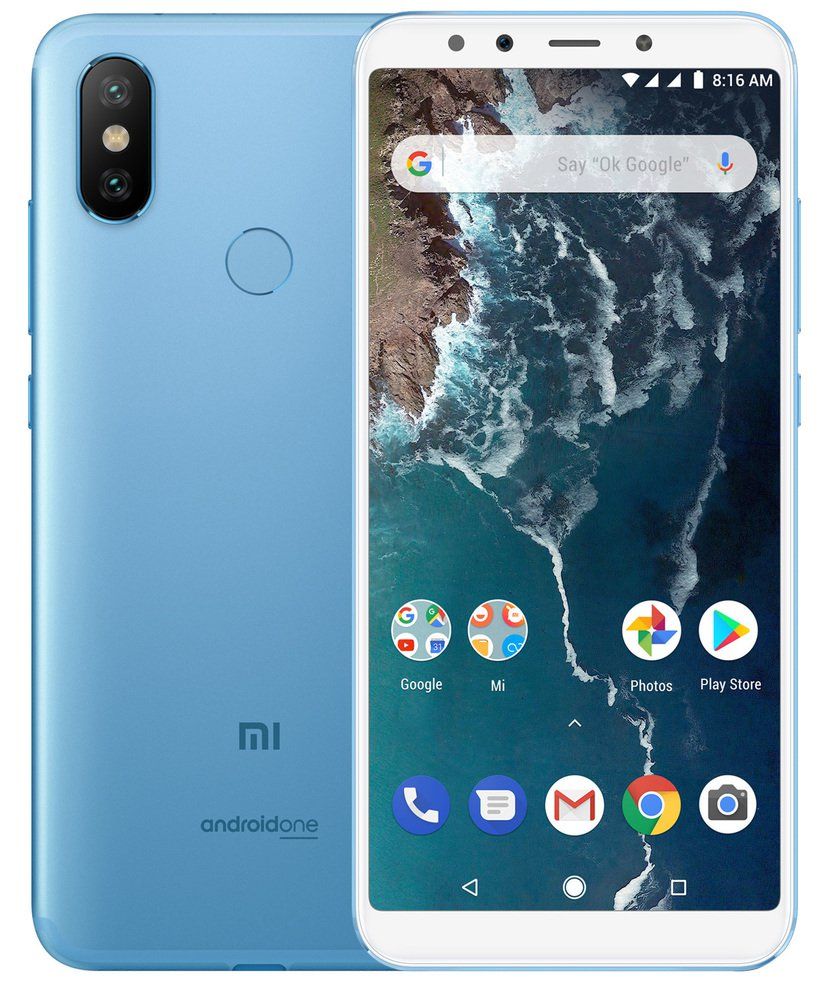 Фото Смартфон Xiaomi Mi A2 128Gb Blue Фото Смартфон Xiaomi Mi A2 128Gb Blue