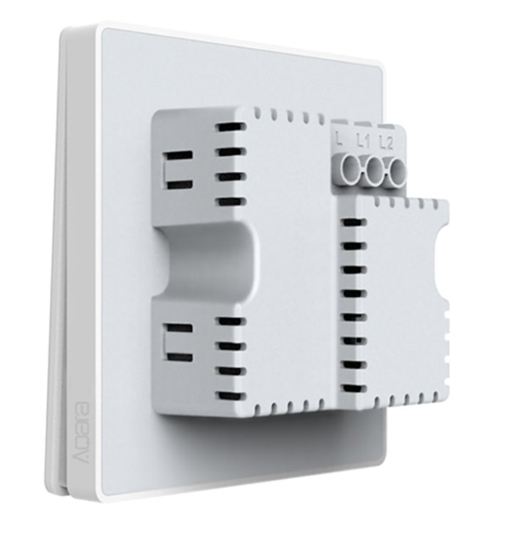 Фотография Выключатель двухклавишный Aqara Wall Switch (QBKG03LM) Фотография Выключатель двухклавишный Aqara Wall Switch (QBKG03LM)