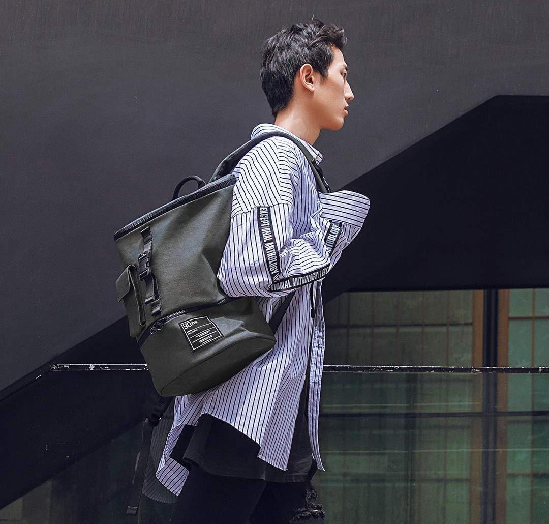 Купить Рюкзак Xiaomi 90FUN Chic Casual Backpack Large Dark Green Купить Рюкзак Xiaomi 90FUN Chic Casual Backpack Large Dark Green