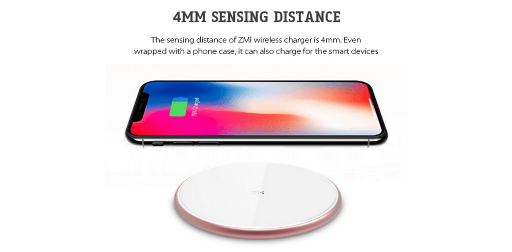 Беспроводное ЗУ Xiaomi ZMI WTX10 White-Rose Gold