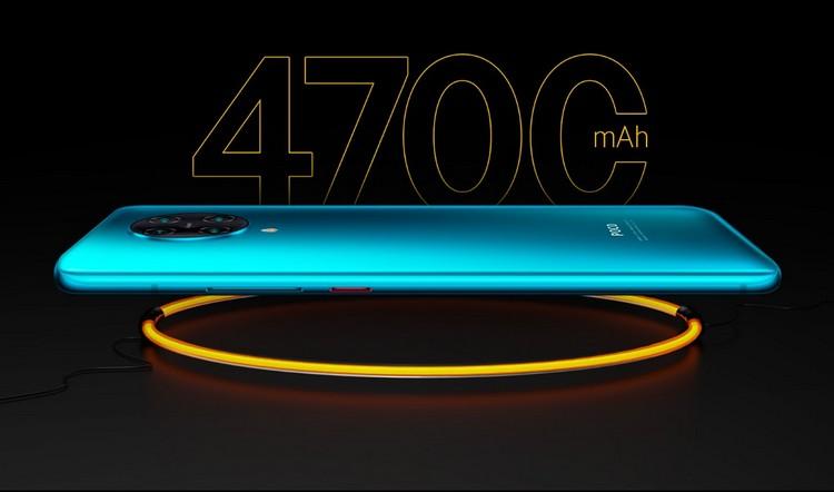 Аккумулятор Poco F2 Pro имеет емкость 4700 мАч