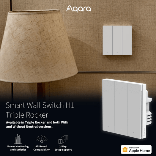 Выключатель Xiaomi Aqara Wireless Remote Switch H1 Triple Rocker (QBKG32LM)