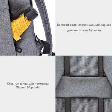 Боковой водонепроницаемый карман рюкзака Ninetygo Outdoor Leisure и скрытая шина для чемодана