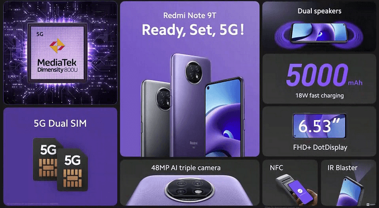 Смартфон Xiaomi Redmi Note 9T