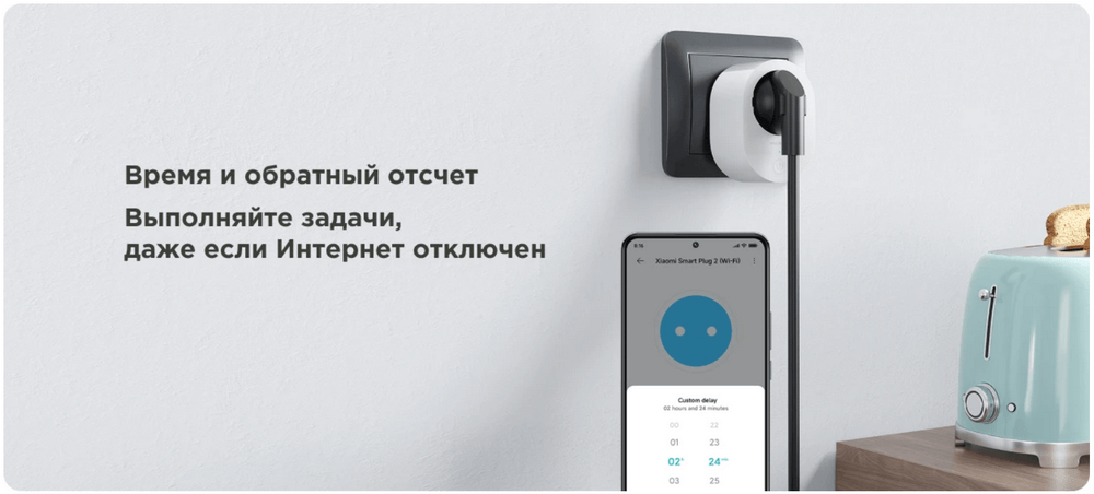 Розетка Xiaomi Smart Plug 2 (Wi-Fi) (ZNCZ302KK)