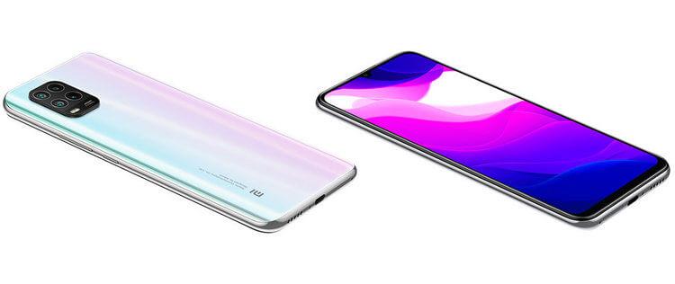 Mi 10 Lite вид спереди и сзади