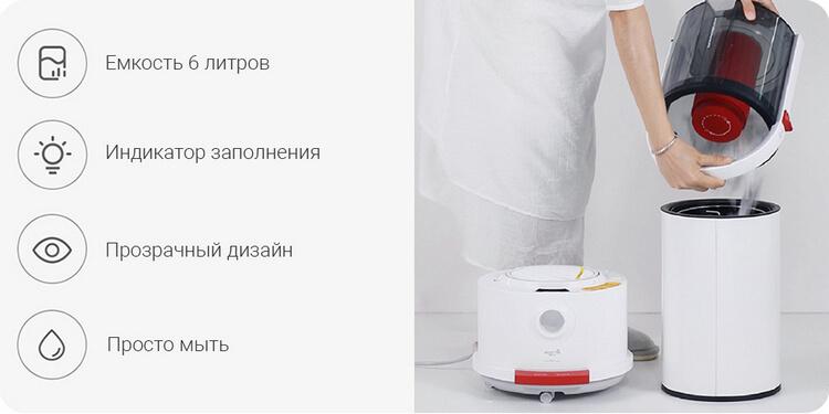 Контейнер пылесоса Deerma TJ200 легко очищается