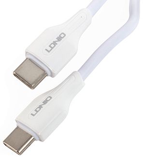 Кабель LDNIO LC122-C 65W Type-C/Type-C White 2.0 m (91335)