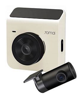 Видеорегистратор Xiaomi 70mai Dash Cam Grey (A400) + Rear Camera Kit Beige