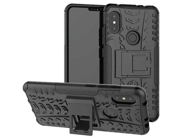 Фото Чехол Yotrix Shockproof case для Xiaomi Redmi Note 6 (черный, пластиковый) Фото Чехол Yotrix Shockproof case для Xiaomi Redmi Note 6 (черный, пластиковый)