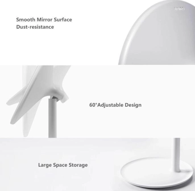 Зеркало для макияжа Xiaomi Amiro HD Daylight Казахстан Зеркало для макияжа Xiaomi Amiro HD Daylight Казахстан