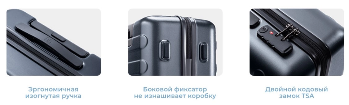 Картинка Чемодан Xiaomi NinetyGo Rhine PRO Luggage 24'' Grey Картинка Чемодан Xiaomi NinetyGo Rhine PRO Luggage 24'' Grey