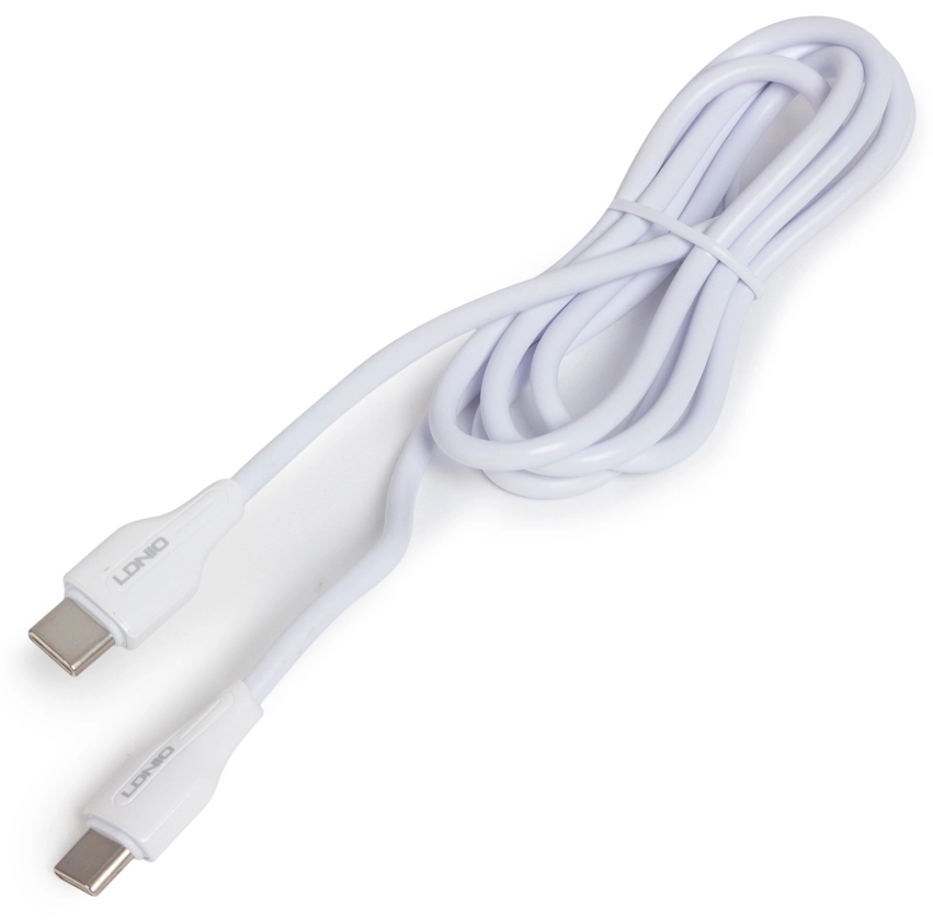 Фотография Кабель LDNIO LC121-C 65W Type-C/Type-C White 1.0 m (91342)